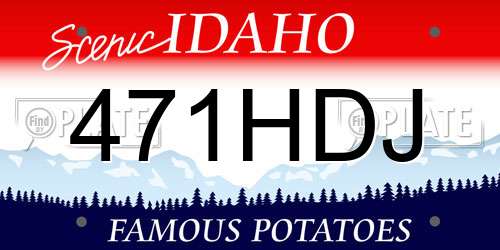 471HDJ Idaho License Plate