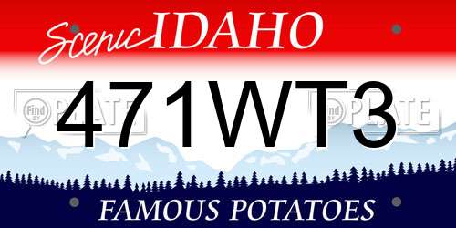 471WT3 Idaho License Plate
