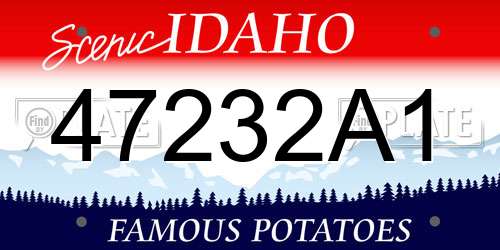 47232A1 Idaho License Plate