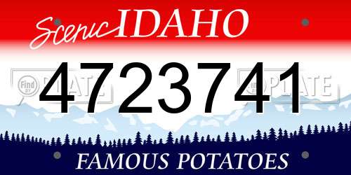 4723741 Idaho License Plate