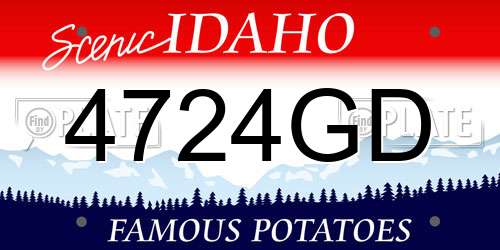 4724GD Idaho License Plate