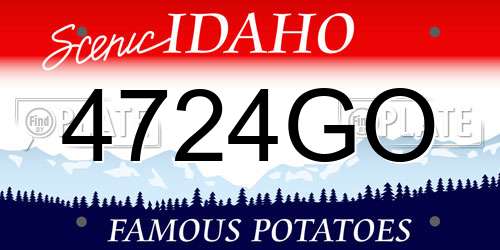 4724GO Idaho License Plate