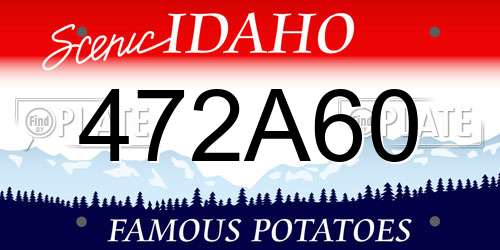 472A60 Idaho License Plate