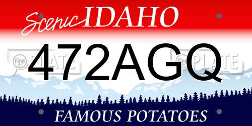 472AGQ Idaho License Plate