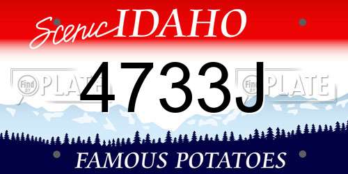 4733J Idaho License Plate