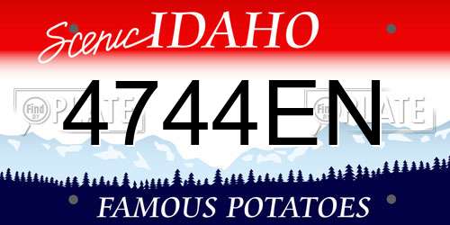 4744EN Idaho License Plate