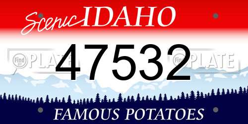 47532 Idaho License Plate