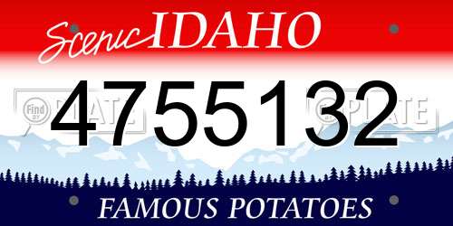 4755132 Idaho License Plate