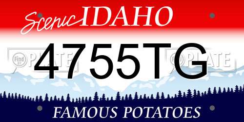 4755TG Idaho License Plate