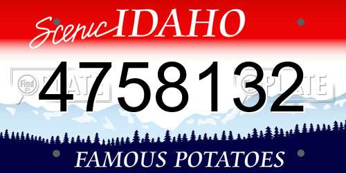 4758132 Idaho License Plate