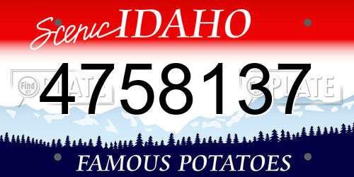 4758137 Idaho License Plate