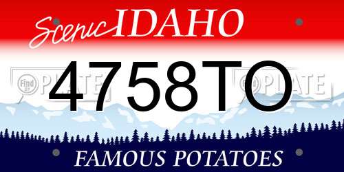 4758TO Idaho License Plate