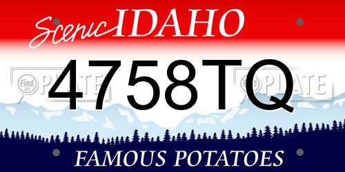 4758TQ Idaho License Plate