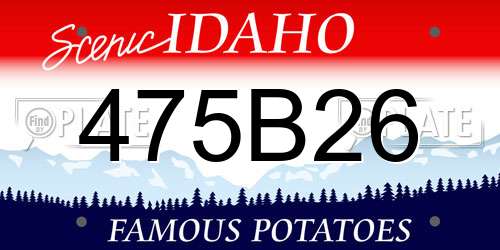 475B26 Idaho License Plate