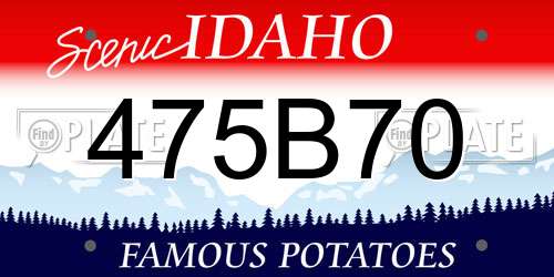 475B70 Idaho License Plate