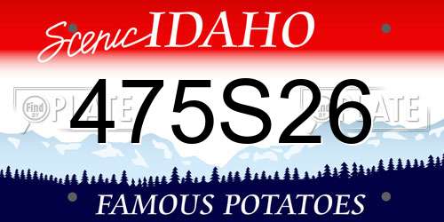 475S26 Idaho License Plate