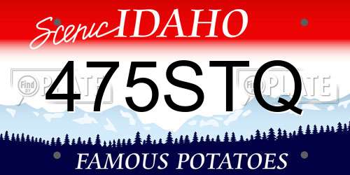475STQ Idaho License Plate
