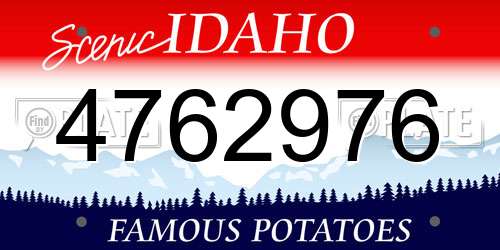 4762976 Idaho License Plate