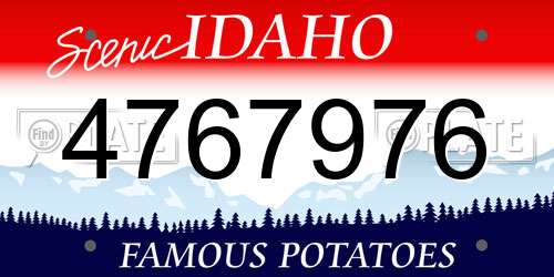 4767976 Idaho License Plate