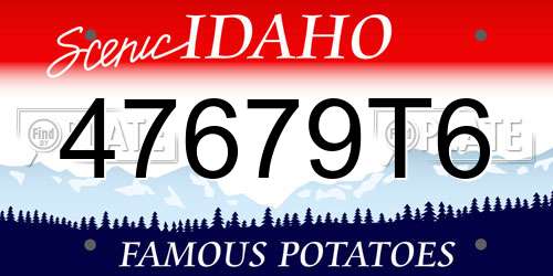 47679T6 Idaho License Plate