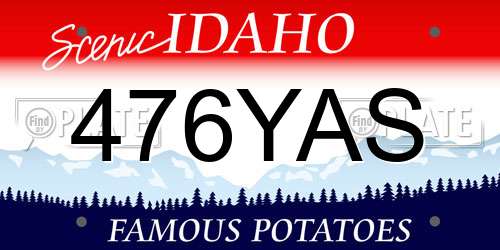 476YAS Idaho License Plate