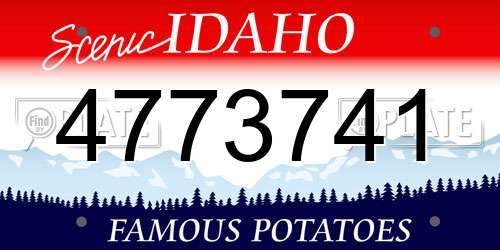 4773741 Idaho License Plate