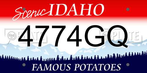 4774GQ Idaho License Plate
