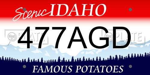 477AGD Idaho License Plate