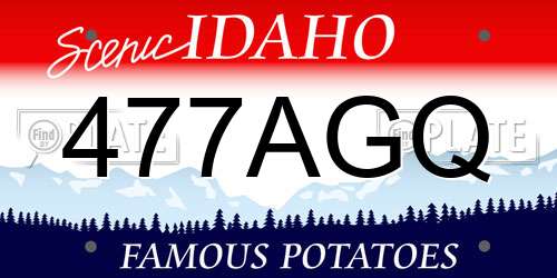 477AGQ Idaho License Plate