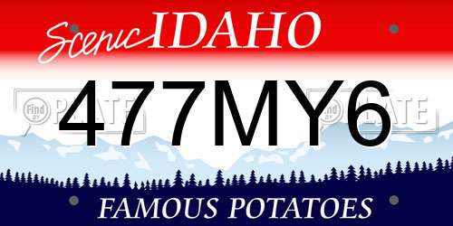 477MY6 Idaho License Plate