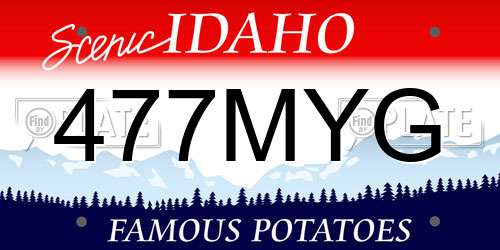 477MYG Idaho License Plate