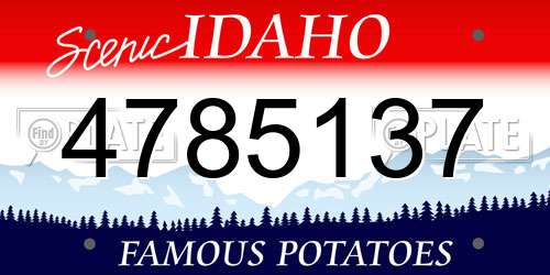 4785137 Idaho License Plate