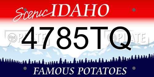 4785TQ Idaho License Plate
