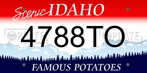 4788TO Idaho License Plate