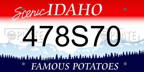 478S70 Idaho License Plate