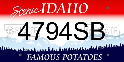4794SB Idaho License Plate