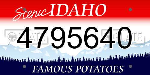 4795640 Idaho License Plate