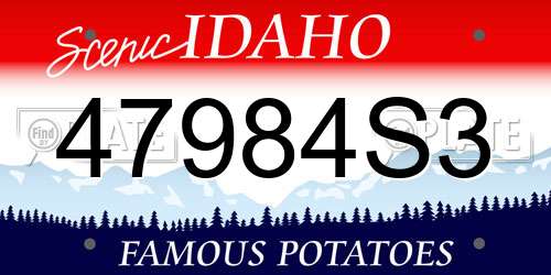 47984S3 Idaho License Plate