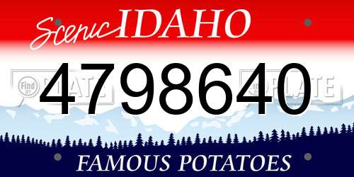 4798640 Idaho License Plate