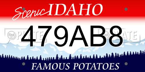 479AB8 Idaho License Plate