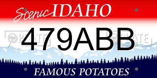 479ABB Idaho License Plate