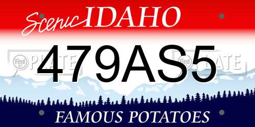 479AS5 Idaho License Plate