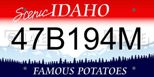 47B194M Idaho License Plate