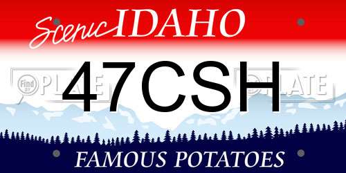 47CSH Idaho License Plate