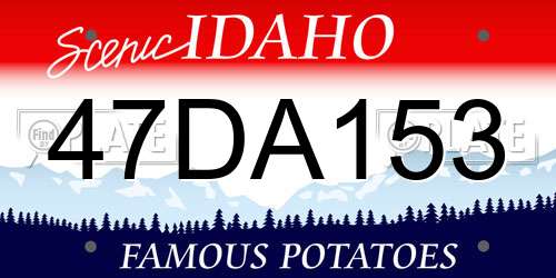 47DA153 Idaho License Plate