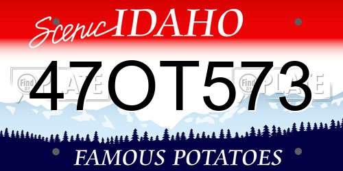 47OT573 Idaho License Plate