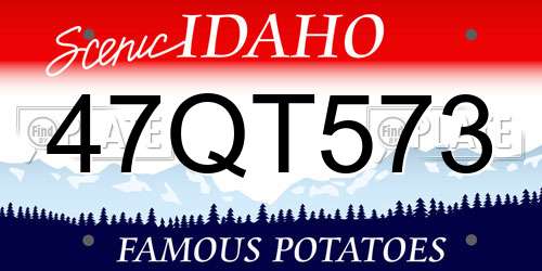 47QT573 Idaho License Plate