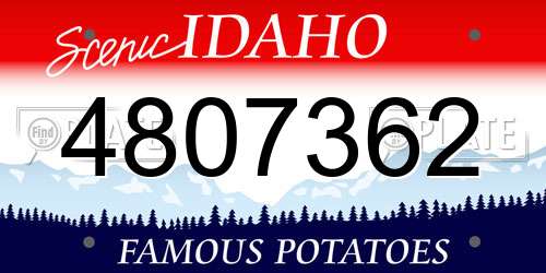 4807362 Idaho License Plate