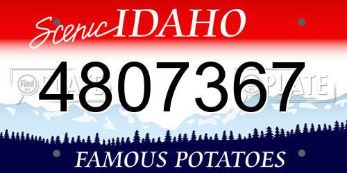 4807367 Idaho License Plate