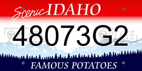 48073G2 Idaho License Plate